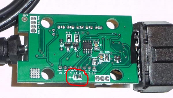 Removed the old terminating resistor