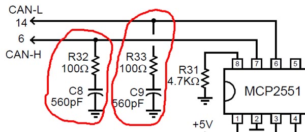 Proper termination as listed in ELM 327 datasheet