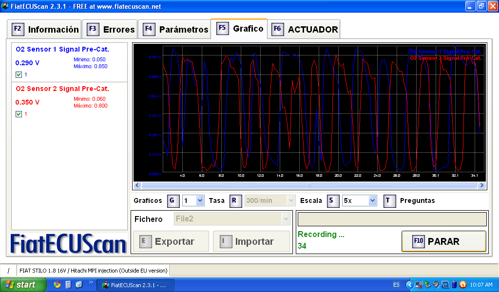 O2 sensor signal