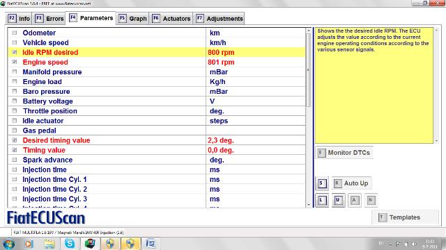 ecu scan values